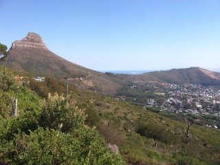 La Tête du Lion vue de la base de Table Mountain