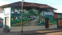 Scène de la vie agricole peinte  à Chichigalpa