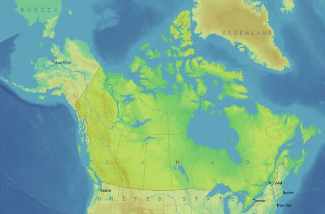 Carte du Canada (Amiglobe)