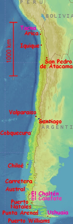 carte du Chili