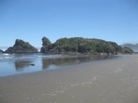 Plage sur la côte pacifique de Chiloé