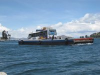 Passage du Détroit de Tiquina sur le Lac Titicaca