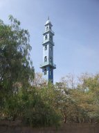 Minaret d'une grande mosquée à Ziway. En 2014 il était en construction.