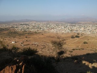 Borama vue de la colline située au Sud-est
