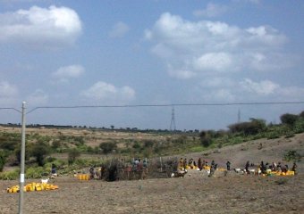 Un point d'eau quelque part entre Addis Abeba et Dire Dawa