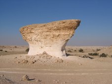 Formation rocheuse dans l'ouest du pays. Le Qatar est très plat, avec un point culminant vers 130 m.